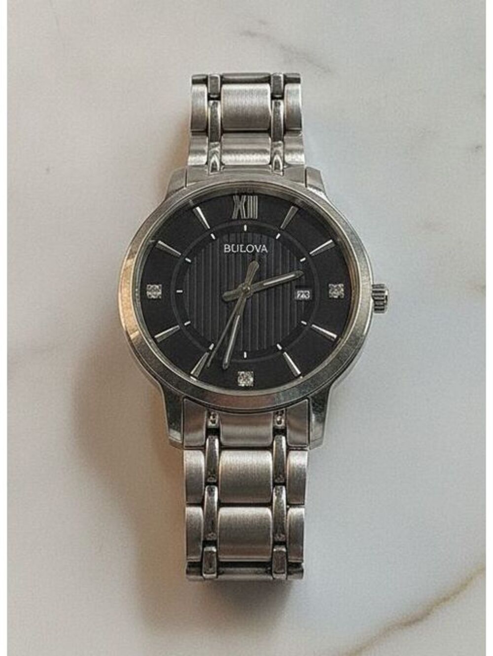 Bulova Men's Diamond Accent Classic Watch (Model 96D141)